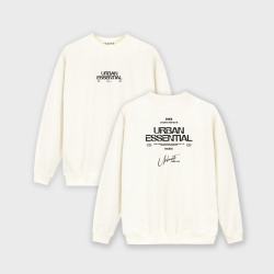 Buzo para hombre negro estampado atrás URBAN