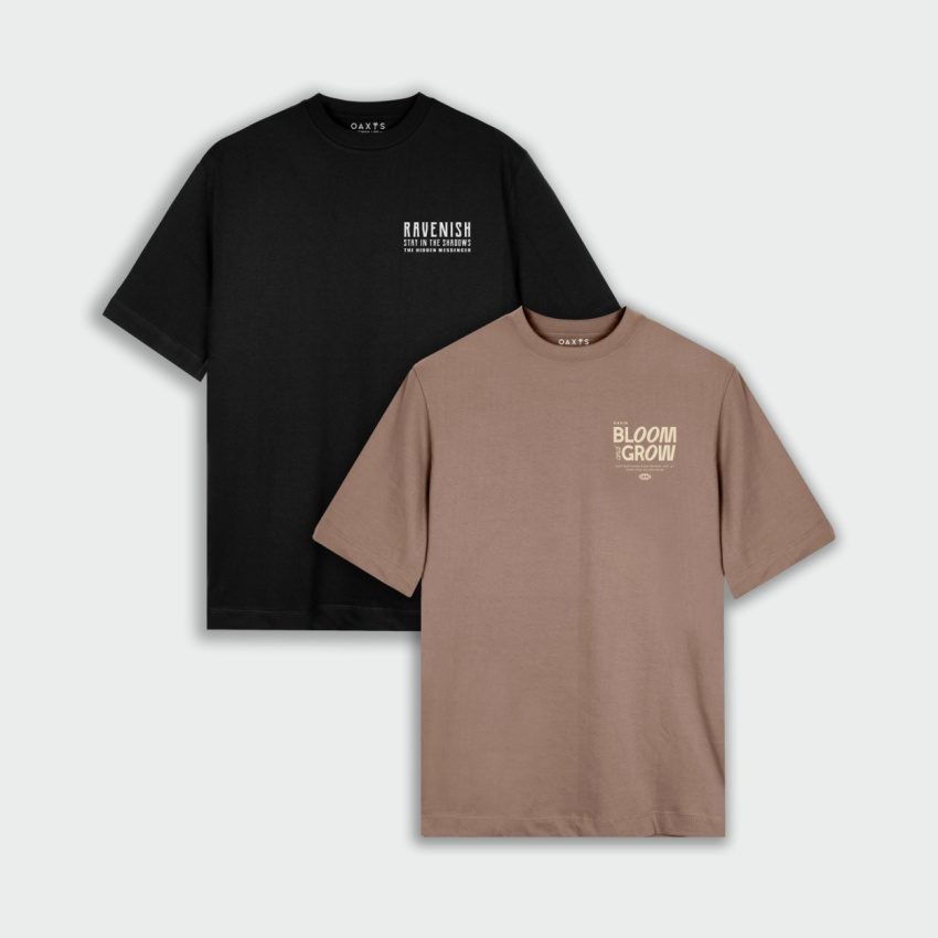 Combo de 2 Camisetas Regular Fit Estampadas