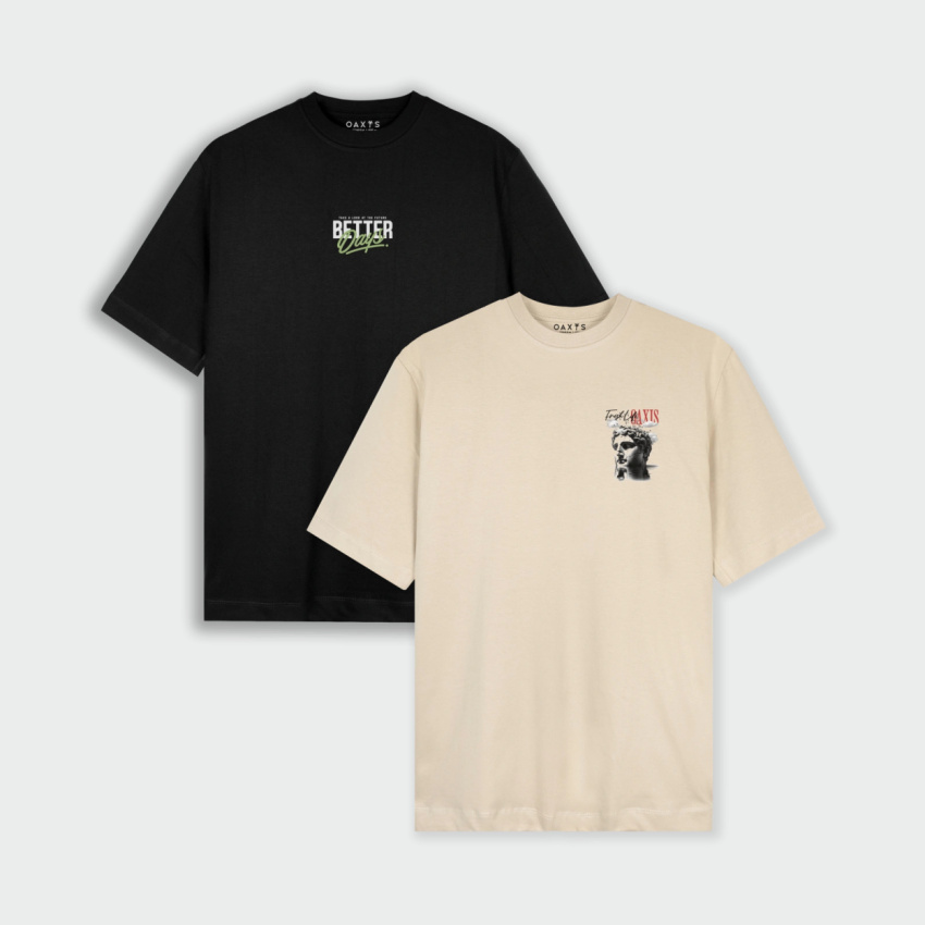 Combo de 2 Camisetas Regular Fit Estampadas