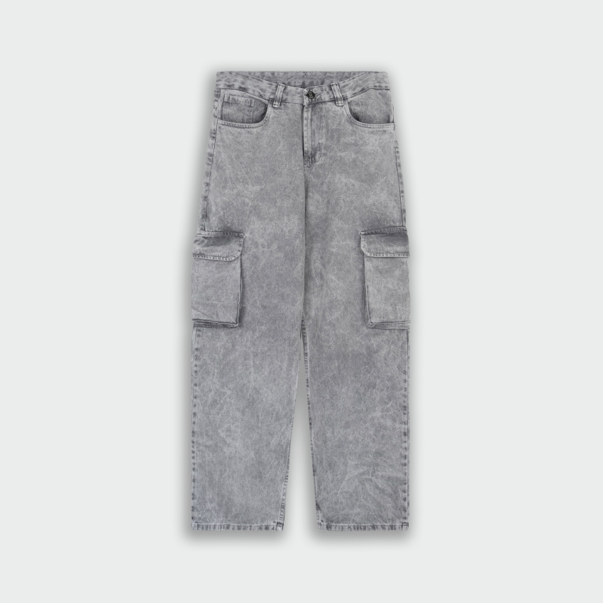 Jean baggy para hombre gris ceniza