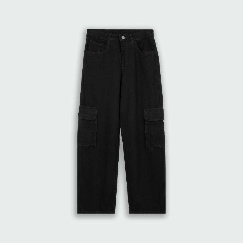 Jean baggy para hombre negro