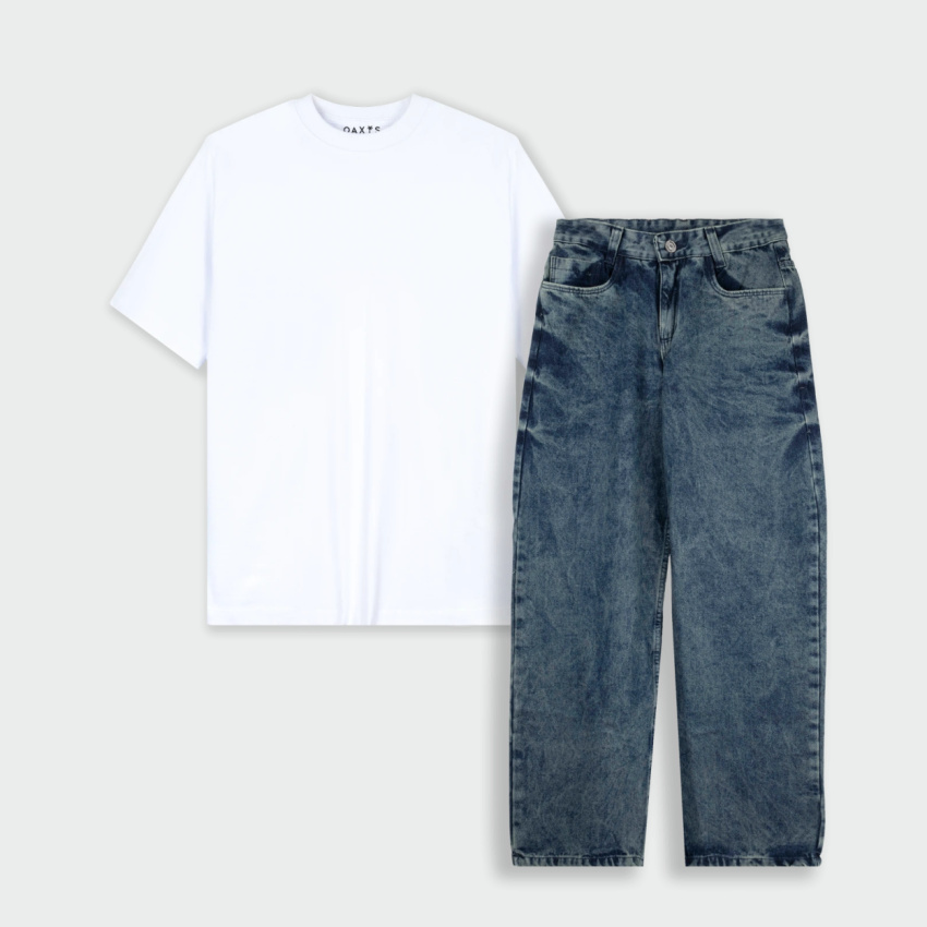 Combo de regular fit y jean básico