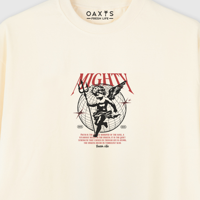  Camiseta oversize para hombre MIGHT 