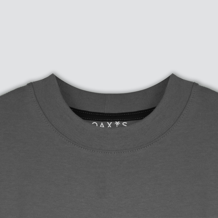 Camiseta premium oversize gris oscuro BÁSICA