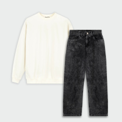 Combo de buzo y jean básico