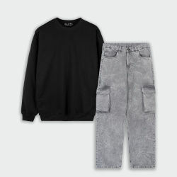 Combo de buzo y jean básico