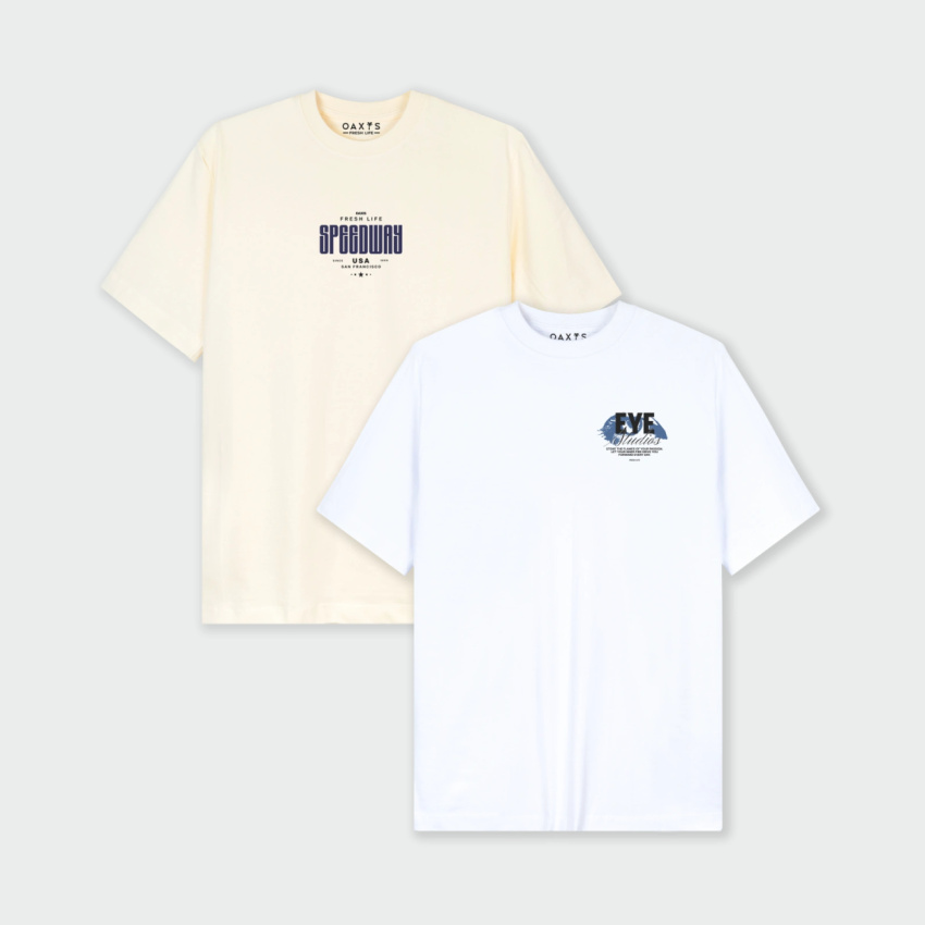 Combo de 2 Camisetas Regular Fit Estampadas