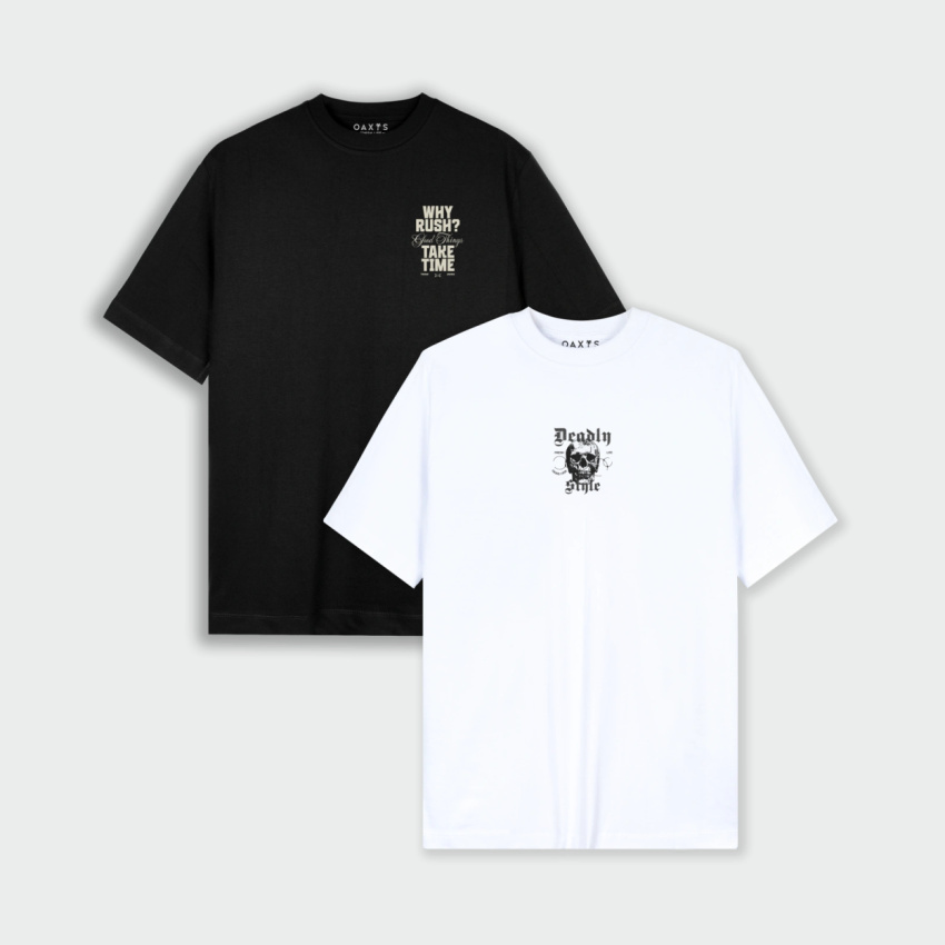 Combo de 2 Camisetas Regular Fit Estampadas