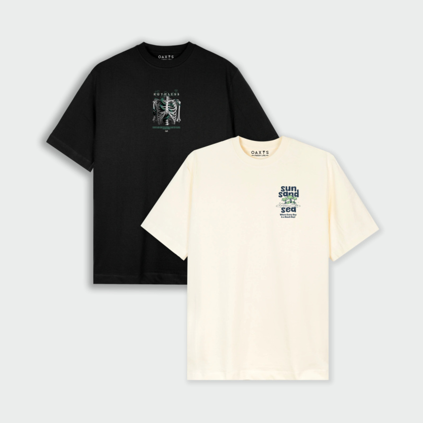 Combo de 2 Camisetas Regular Fit Estampadas