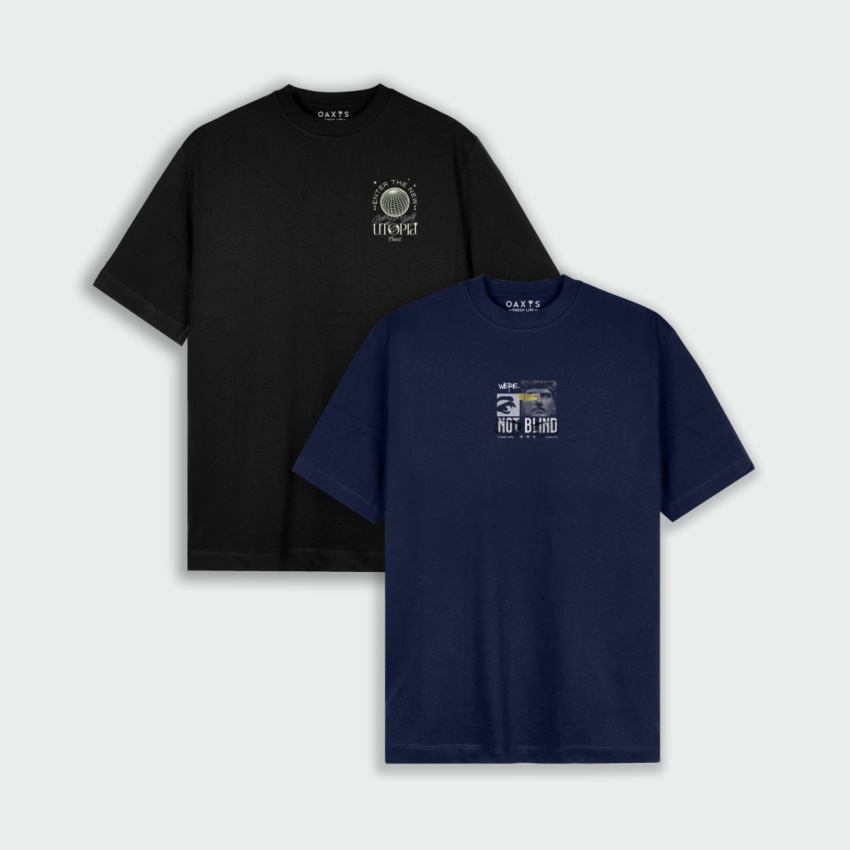 Combo de 2 Camisetas Regular Fit Estampadas