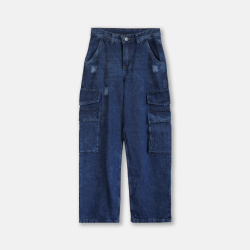 Jean baggy para hombre azul oscuro
