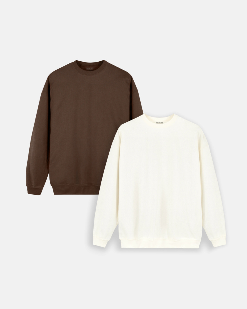 Combo de 2 buzos oversize básicos